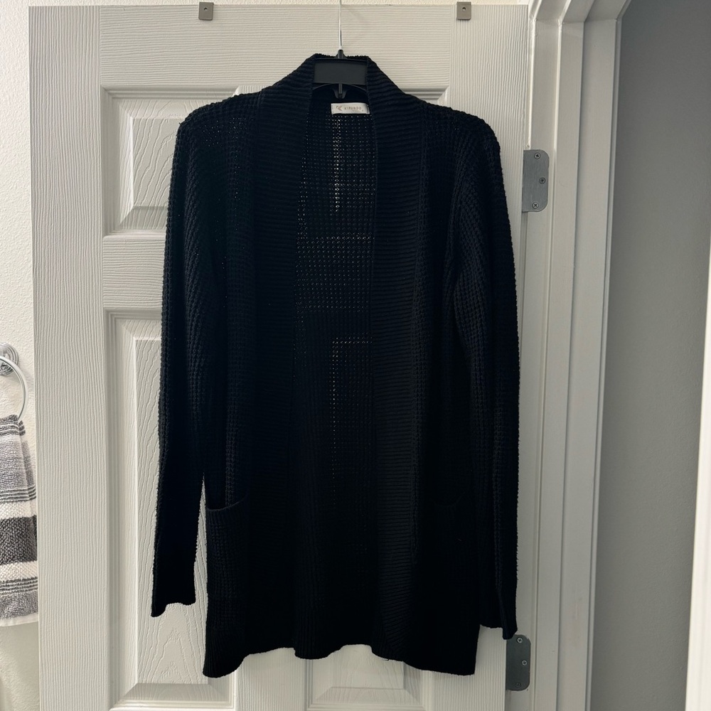 Amazon Black Open-Front Cardigan